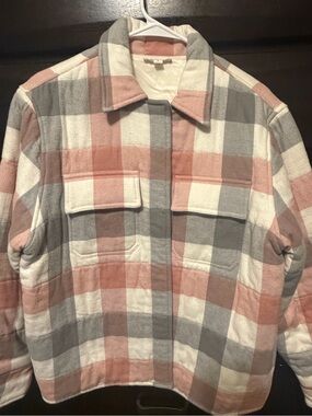 Roller Rabbit Kent Billie Plaid Jacket – Pink Gray Cream – Size Small